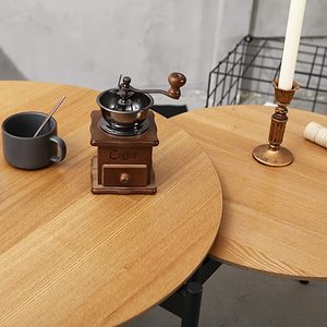 Round Coffee <strong>Table</strong> Set of 2 <strong>Nesting</strong> Side <strong>End</strong> <strong>Tables</strong> for Living Room Wood Tabletop and Sturdy Metal Frame <strong>Nesting</strong> <strong>Tables</strong> - Product Image 5