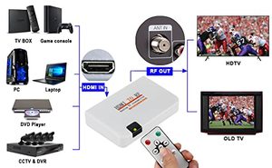 Convertidor de adaptador analógico coaxial HD a RF, modulador de transmisor de TV con control remoto - Product Image 6