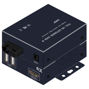通过光纤1080P 20KM HDMI到光纤KVM扩展器TCP/IP黑色 - Product Image 4