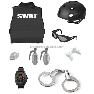LK ชุดของเล่นทหารสำหรับเด็กหน่วยสวาทเซตของเล่นตำรวจหุ่นจำลองเสื้อกั๊กกันกระสุนหมวกกันน็อคแว่นตาป้ายระเบิดมือ - Product Image 1