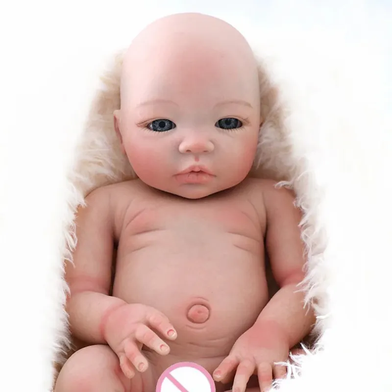 18 pulgadas Venta al por mayor Reborn Baby Dolls Girl Bonecas Bebe Cuerpo completo Silicona Reborn Doll Kits