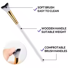 Özel logo 1 adet kirpik şampuan kavisli fırça kirpik uzatma temizleme için yumuşak makyaj kaldırma banyo araçları kirpik temiz fırça - Product Image 6