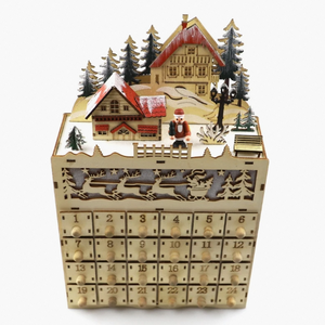 Lịch Mùa Vọng Tự Làm Bằng Gỗ Sang Trọng Hộp Đựng Lịch Paulownia Bằng Gỗ Đơn Giản Chưa Hoàn Thành - Product Image 2