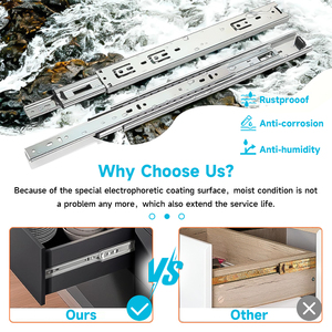 TOPCENT correderas telescopicas tam uzatma dolap çekmece kanalları yumuşak kapanış çekmece kızakları - Product Image 1