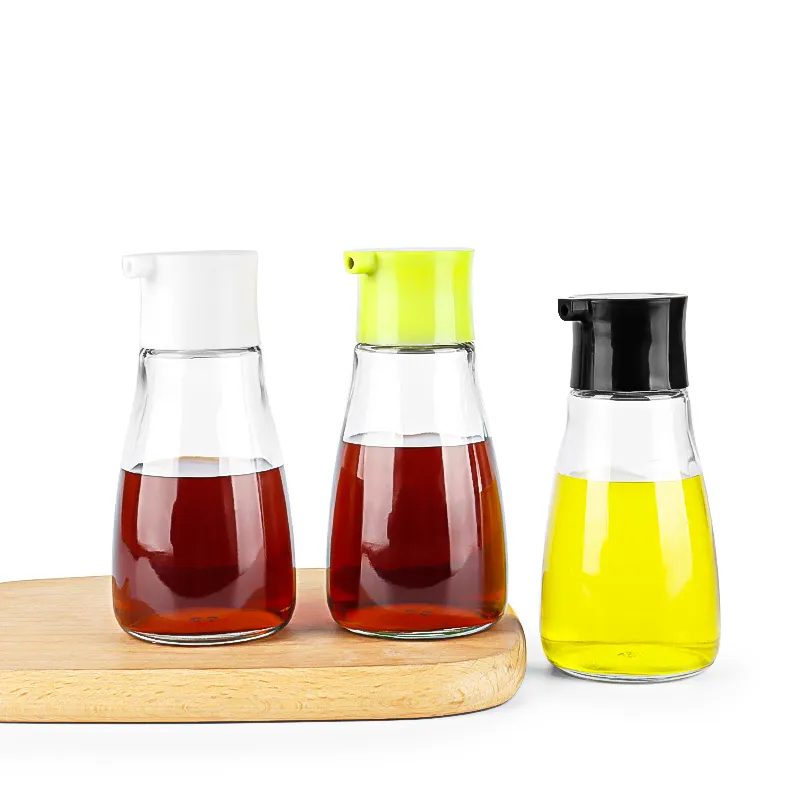 Bouteille en verre de 150ml pour sauce soja et vinaigre avec couvercle verseur