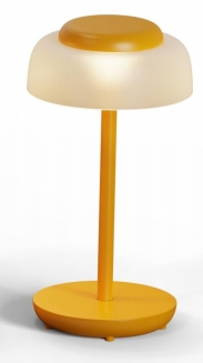 Lámpara de mesa recargable amarilla