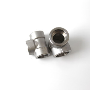 Rèn phụ kiện 3000lbs SW TEE ASME b16.11 thép không gỉ áp lực cao chủ đề bằng nhau giảm Tee - Product Image 4