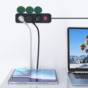 Factory New <strong>Design</strong> European Waterproof <strong>Socket</strong> Outdoor Power Strip 3 Ways With Red Switch <strong>Extension</strong> <strong>Socket</strong> - Product Image 3