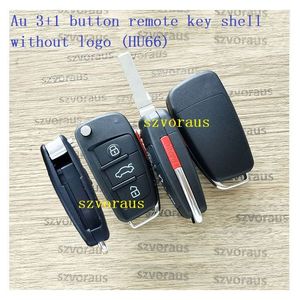 Audi 3 + 1ボタンリモートキーシェルロゴなしHU66カーキーアクセサリースマートキー交換 - Product Image 2