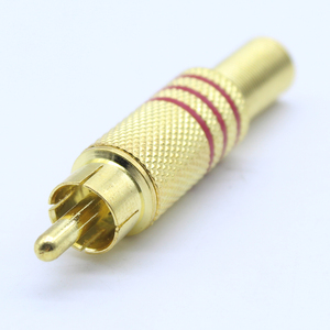 螺丝或焊接镀金插头音频AV连接器RCA插头 - Product Image 5