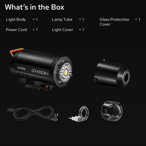 Godox QT600III 600W 1/8000s yüksek hızlı Sync stüdyo flaş çakarlı lamba dahili 2.4G sistemi + 40W LED modelleme ampul - Product Image 4