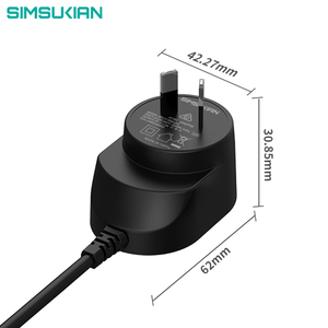 Sk01t fonte au adaptador de potência, adaptador de entrada preta 100-240v ac 0.2a max, saída 5v 1a 6w com ul/ccc/vde/bs/saa/kc/pse