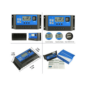 Распродажа, модель PWM 10A 20A 30A 40A 60A 80A контроллер солнечного заряда 12V/24V 0-слойный Солнечный контроллер - Product Image 4