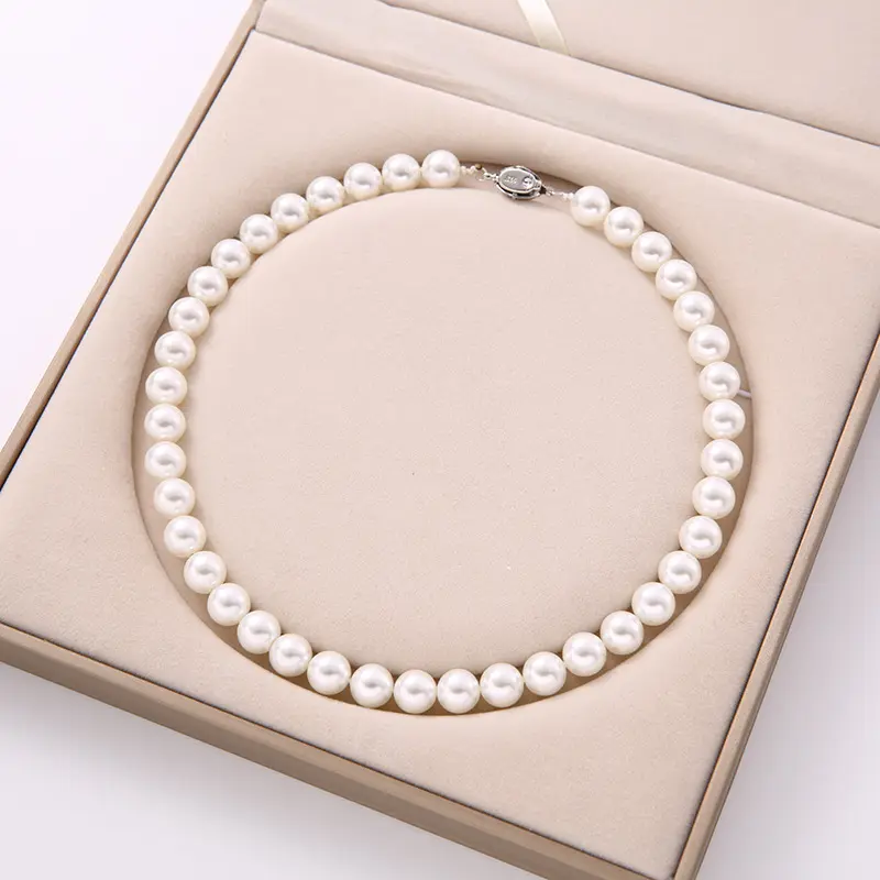 Collana nuziale conchiglia di perle Chocker donna ragazze bianco rosa oro lungo perle colorate