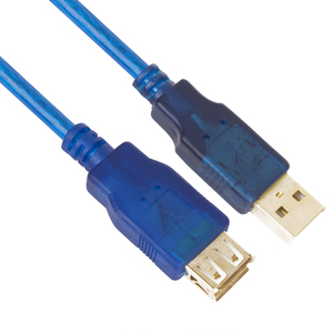 ในสต็อกขายส่ง USB 2.0 สายเคเบิลขยาย USB A ชายหญิงสีฟ้าโปร่งใสสายข้อมูล 1.5m 1.8m 3m 5m - Product Image 4