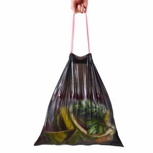 批发高品质HDPE LDPE拉绳垃圾手柄拉绳袋重型韧性好垃圾箱内衬垃圾袋 - Product Image 3