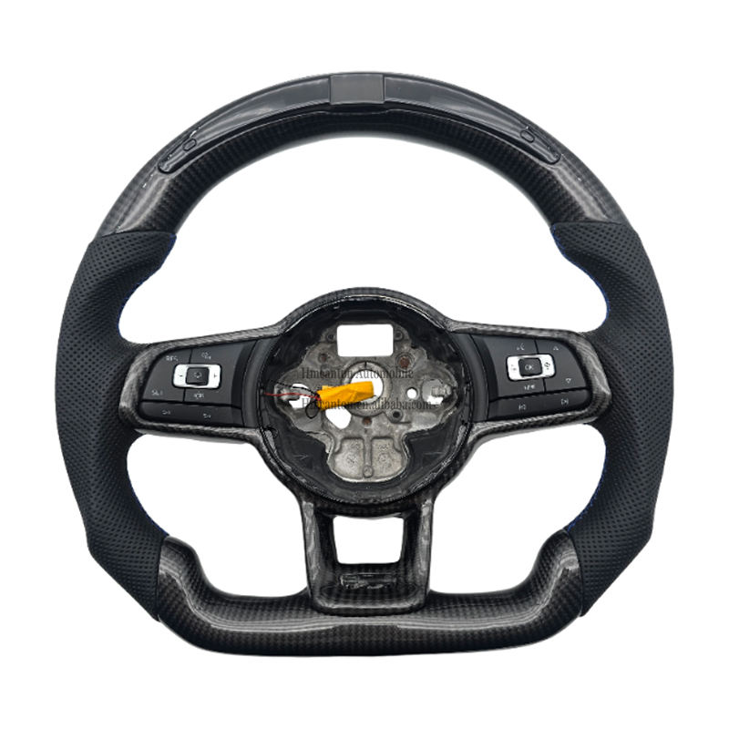 คาร์บอน + หนัง + เย็บสีฟ้า + LED