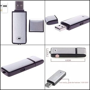 Mini Digital Voice <strong>Recorder</strong> 8GB USB Flash Drive and Mp3 Function/Long Hours Recording for Meetings and Transfer Files - Product Image 3