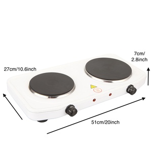 家用烹饪2500瓦电动双实心热板2燃烧器便携式烹饪电炉 - Product Image 3
