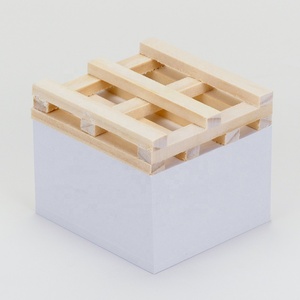 Wholesale <strong>Custom</strong> Logo Self-Adhesive <strong>Note</strong> <strong>Cube</strong> 7.6*7.6 Sticky Paper <strong>Block</strong> <strong>Memo</strong> Pad with Wooden Pallet for <strong>Memos</strong> Instructions - Product Image 5
