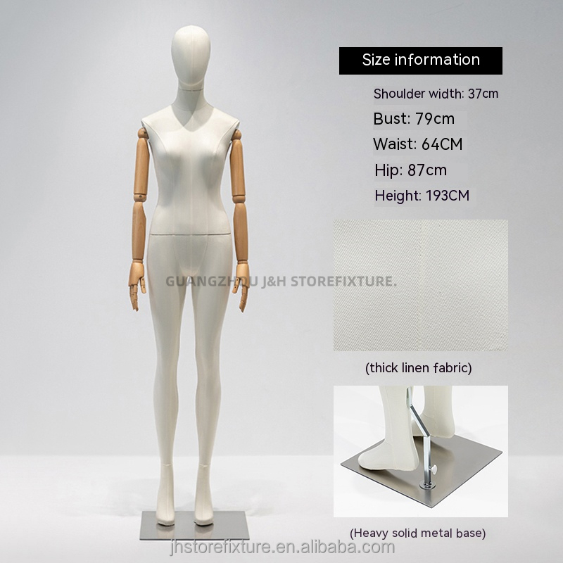 Bras en bois corps blanc féminin