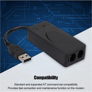 USB 56K External Dial up Voice Fax Data <strong>Modem</strong> Fit for Win7 Win8 Win10 XP D46B - Product Image 2