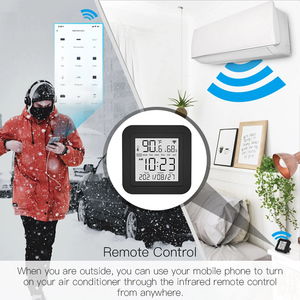 TYSH Smart Home 3 in 1 IR Remote Control <strong>Digital</strong> Thermostat Wifi Smart <strong>Temperature</strong> and Humidity Sensor with LCD Screen - Product Image 4