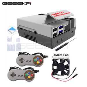 GeeekPi Game 3Pi/4Pi NES 3Pi/4Pi Style Case Kit ABS 3510 <strong>Functional</strong> Cooling Fan Heatsinks for <strong>Raspberry</strong> <strong>Pi</strong> 4 B or 3B+/3B/2B