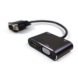 VGA a HDMI VGA dos en uno con audio para estación de acoplamiento adaptador VGA compatible con pantalla simultánea - Product Image 3