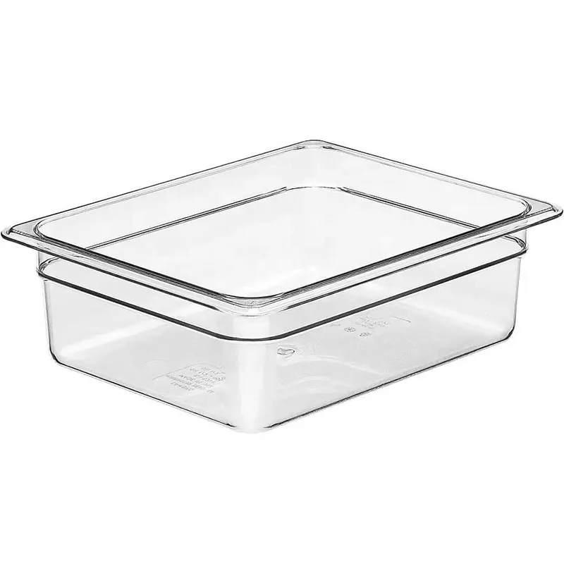 1/2 tamaño 4 pulgadas Deep Clear Rubbermaid productos comerciales bandeja de inserción de alimentos fríos para hoteles restaurantes cocinas cafeterías