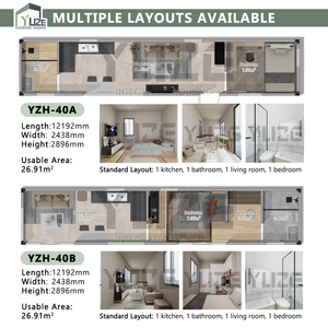 Layout personalizzato Read Made telaio in acciaio prefabbricato <span class=keywords><strong>2</strong></span> camere da letto casa Boutique Conteneur House - Product Image 6