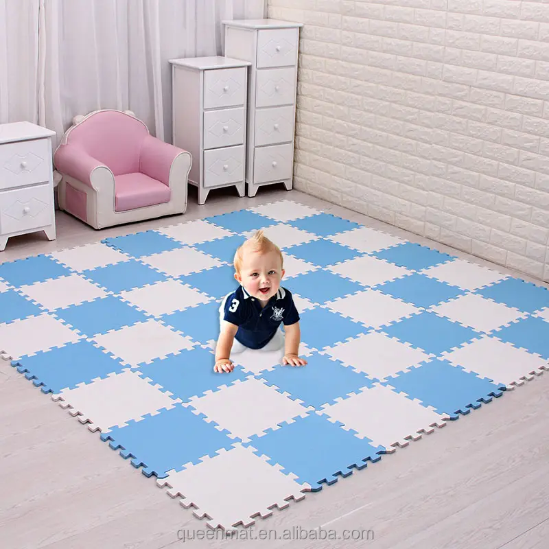 LINYIQUEEN Baby-Eva-Schaumstoff Weichkinder-Spielmatte 2'*2' Puzzle-Schaumstoff-Bodenmatte ungiftiger rutschfester Schutzfußboden für Kinder