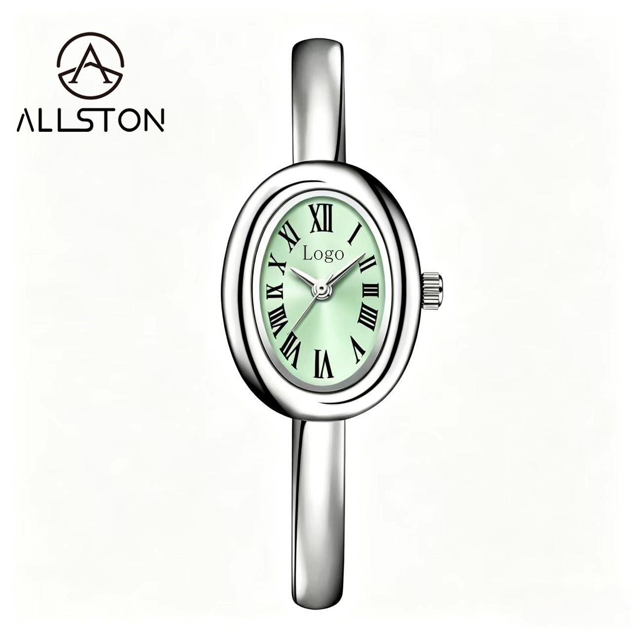 Oval Case+Light Green Sunshine Dial 16