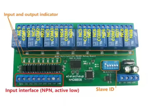 DC 12V 24V 8 Isolated <strong>Input</strong> &amp; 8 <strong>Output</strong> DIN35 C45 Rail Box UART RS485 Relay Module <strong>Modbus</strong> RTU Control Switch Board
