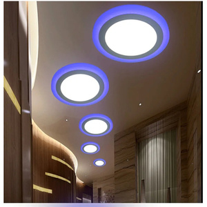 <strong>LED</strong> Two-color Dimming Panel Light 3+<strong>3w</strong> 6+<strong>3w</strong> 12+4w 18+6w <strong>White</strong> Frame Surface Round Square <strong>Led</strong> Down Lights Ceiling Lamps - Product Image 2