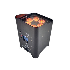 6x18W RGBWAUV LED LED Par ışık kablosuz App uzaktan ve DMX pil işletilen kapalı Wi-Fi IR Uplight düğün sahne spot için - Product Image 2