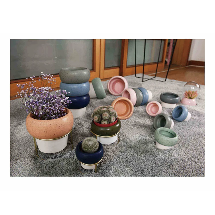 Home Garden Wholesale Office Ceramic Indoor Mini Planter Flower Pots