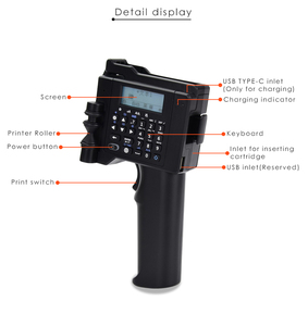 Printing Height 0.08-0.5 Inch Inkjet <strong>Coding</strong> Machine Portable Handheld Printer for Label Barcode <strong>Variable</strong> Data Etc - Product Image 3