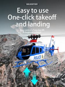 C123シングルローター2.4GHZ3D 6CH6軸ジャイロオプティカルフロー高度ホールド1:36 EC135RCヘリコプターブラシレスComリモコン - Product Image 5