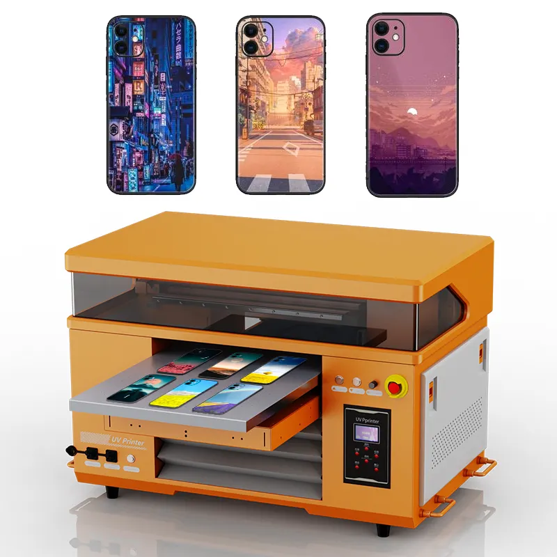 Impressora UV multifuncional pequena caixa de presente para celular, caixa de presente para bola de golfe, copo de água, metal, porta, logotipo, máquina de impressão