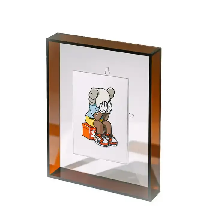 Customizable size modern acrylic photo frame rectangular decorative dustproof photo frame exhibition custom photo frame