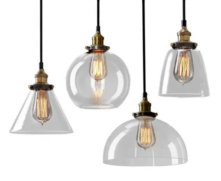 JYLIGHTING luci decorative moderne lampada a sfera di vetro lampadario paralume in vetro lampada a sospensione in vetro per la decorazione domestica