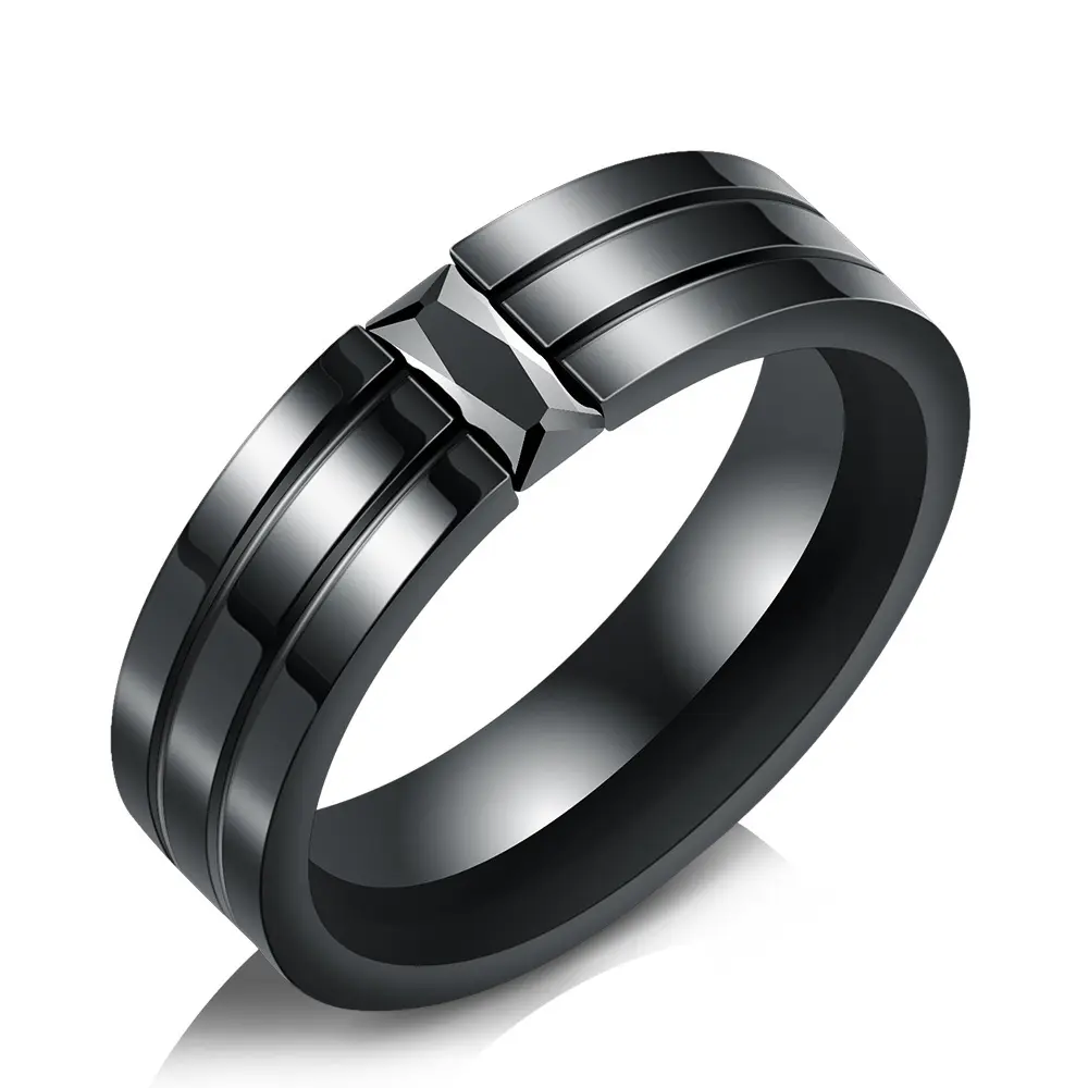 Nuovi gioielli di moda anelli di alta qualità anello solido matrimonio in acciaio inossidabile per uomo borsa nera Opp anello classico orologio estate amore 8g