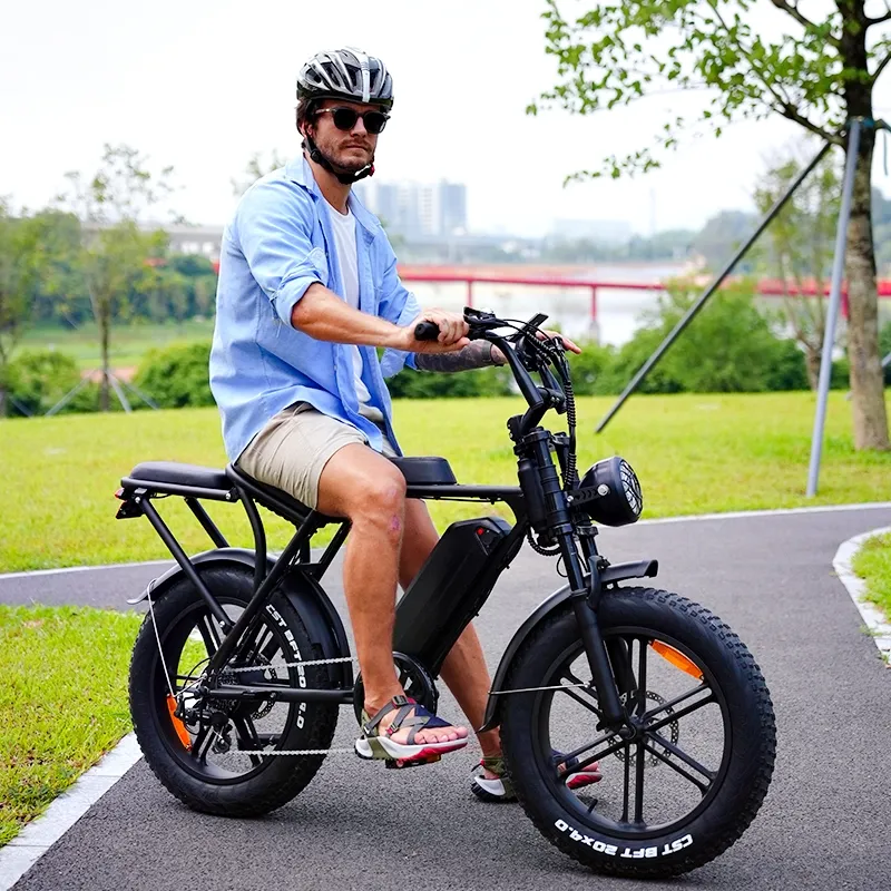 OUXI V8 EU 창고 뚱뚱한 자전거 성인 20 인치 떨어져 도로 Ebike 뚱뚱한 타이어 뚱뚱한 자전거 250w 전기 자전거