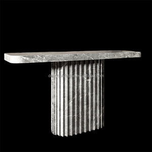 Dougbuild đá cá tính tùy chỉnh thiết kế flutted chân cơ sở hiện đại phong cách grey đá Philippines đá cẩm thạch bảng - Product Image 5