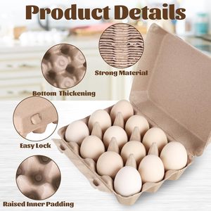 6/12 di động sinh thái thân thiện trứng hộp carton bao bì giấy bột giấy gà trứng khay các tông Giấy Chủ container cho tủ lạnh - Product Image 4