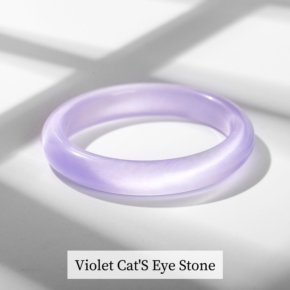 Violet Cat'S Eye Stone Bangle