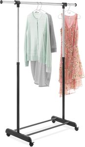 Mua sắm đơn giản <span class=keywords><strong>readymade</strong></span> Hàng may mặc Lady quần áo hạ cánh quần áo móc áo với bánh xe quần áo móc kệ trưng bày - Product Image 3