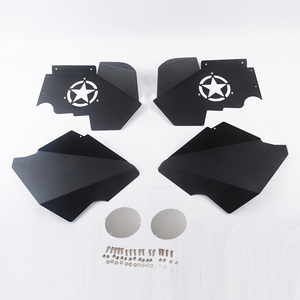 <strong>Customized</strong> logo Package Front Inner Fender Liner 4 Doors Five Star logo Pattern Without Light for <strong>Jeep</strong> Wrangler <strong>JK</strong> 2007-2017 - Product Image 2