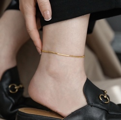 Bracelet de cheville jaune